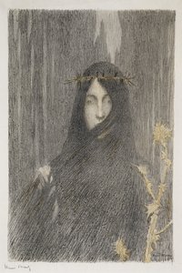 Tete de femme（女性の頭）、1897（色のリトグラフ） 作： Henri Martin